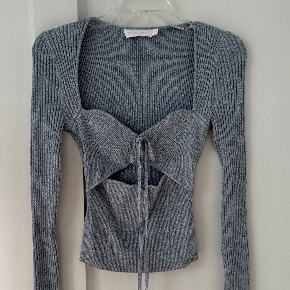 Jonathan simkhai light blue top size S